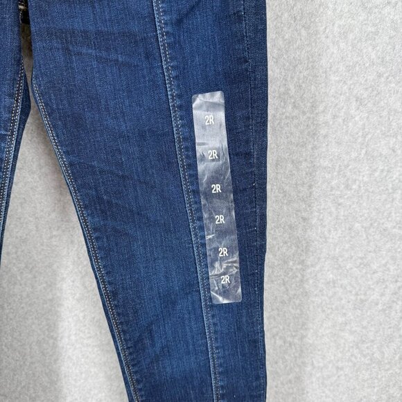 Express Womens Denim Perfect Ankle Skinny Jean Size 2 Dark Wash Center Seam NEW - Picture 3 of 15